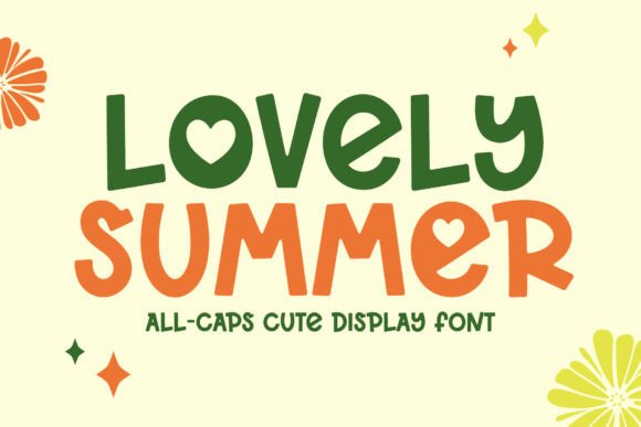 Beautiful Display Font: Lovely Summer