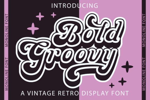 Bold Groovy Monoline Font