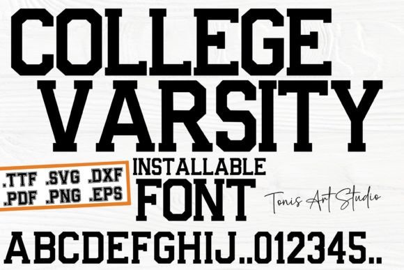 College Varsity Font for Creative Projects