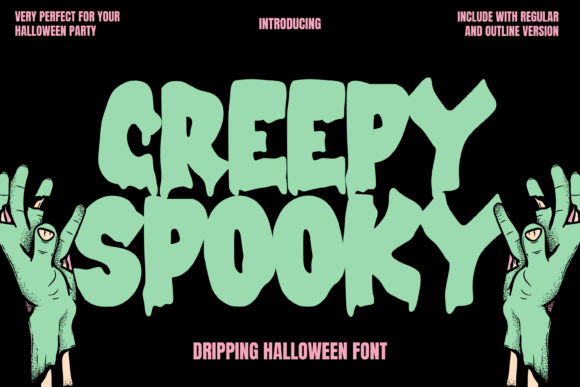 Creepy Spooky Font for Halloween Design