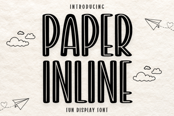Paper Inline Font for Creative Projects