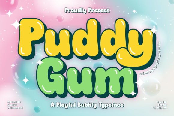 Puddy Gum Font: Playful Display Type