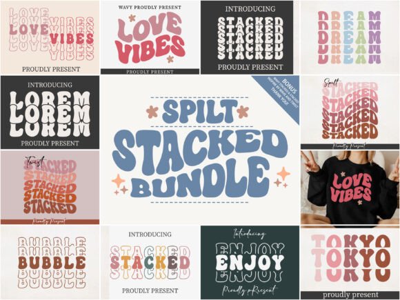 Spilt Stacked Bundle Font Review