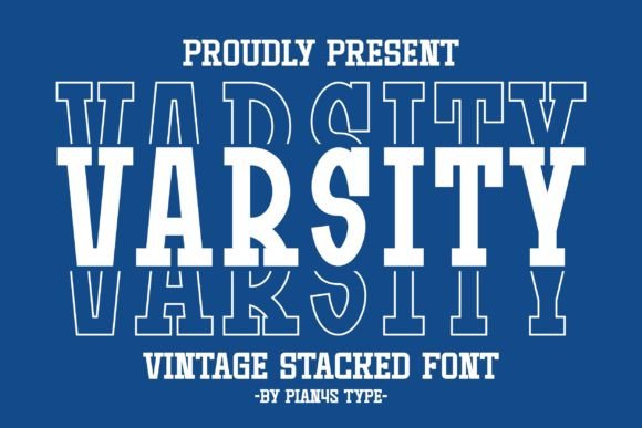 Varsity Stacked Font for Business Branding